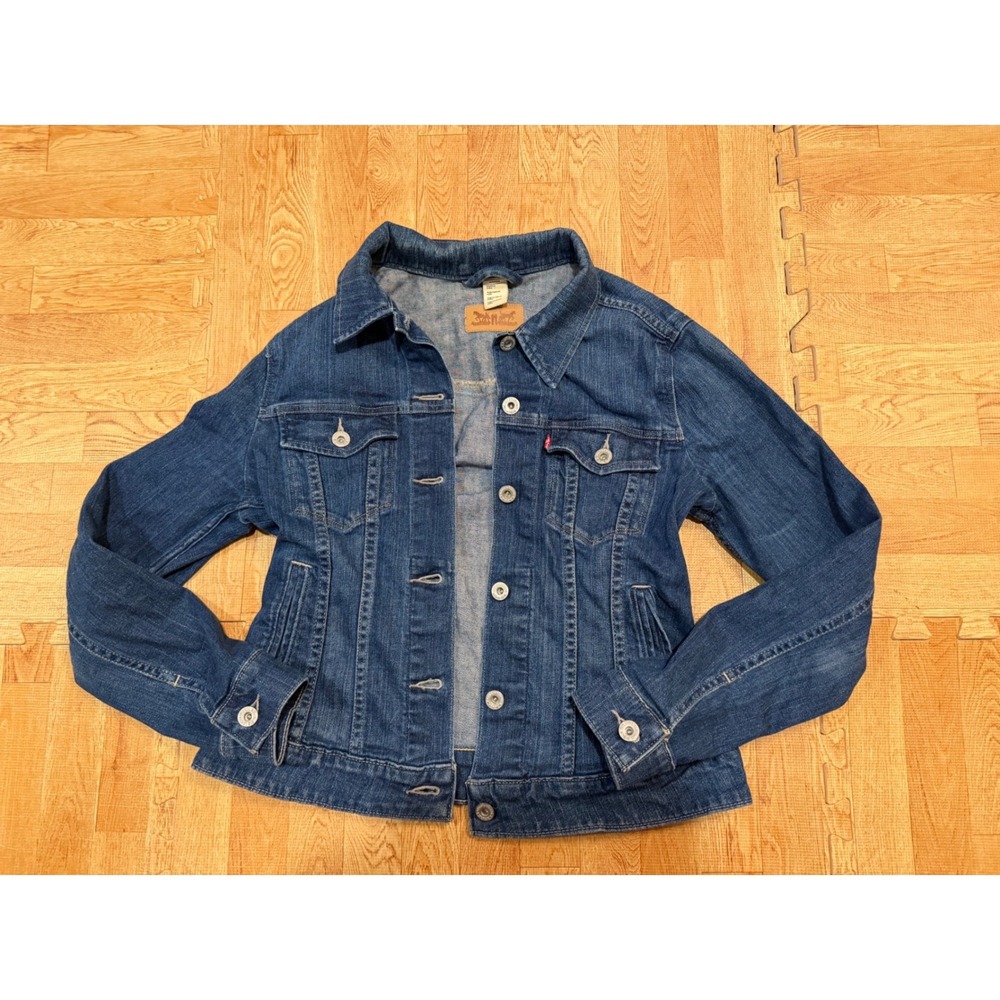 Levis Womens Trucker Denim Jacket Medium Wash Blue Jean Jacket Size M